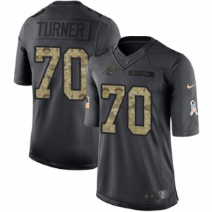 Mens Nike Carolina Panthers #70 Trai Turner Limited Black 2016 Salute to Service NFL Jersey