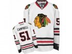 Mens Reebok Chicago Blackhawks #51 Brian Campbell Authentic White Away NHL Jersey