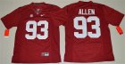 Alabama Crimson Tide 93 Jonathan Allen Red College Football Jersey