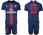 2018-19 Pari Saint-Germain 12 MEUNIER Home Soccer Jersey