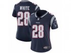 Women Nike New England Patriots #28 James White Vapor Untouchable Limited Navy Blue Team Color NFL Jersey