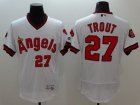 Los Angeles Angels Of Anaheim #27 Mike Trout White Flexbase Authentic Collection Cooperstown Stitched MLB Jersey