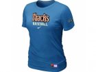 Wome Arizona Diamondbacks Crimson Nike L.blue Short Sleeve Practice T-Shirt