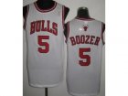 nba Chicago Bulls #5 Carlos Boozer white Jerseys[Revolution 30]