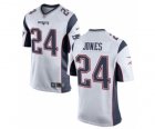 Mens Nike New England Patriots #24 Cyrus Jones Game White NFL Jersey