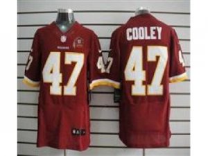 Nike NFL Washington Redskins #47 Chris Cooley Red Jerseys W 80TH Patch(Elite)