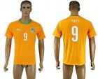 Cote d'lvoire #9 Tiote Home Soccer Country Jersey