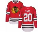 Mens Adidas Chicago Blackhawks #20 Brandon Saad Premier Red Home NHL Jersey