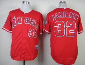 mlb jerseys los angeles angels #32 hamilton red 2014 new