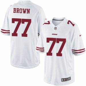 Mens Nike San Francisco 49ers #77 Trent Brown Limited White NFL Jersey