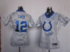 Nike Women Indianapolis Colts #12 Andrew Luck Womens FEM FAN Zebra Jerseys