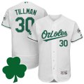 2016 Mens Baltimore Orioles #30 Chris Tillman St. Patricks Day White Celtic Flexbase Authentic Collection Jersey