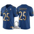Men Seattle Seahawks #25 Richard Sherman NFC 2017 Pro Bowl Blue Gold Limited Jersey