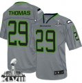 Nike Seattle Seahawks #29 Earl Thomas Lights Out Grey Super Bowl XLVIII Youth NFL Elite Jersey