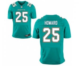 Men\'s Nike Miami Dolphins #25 Xavien Howard Elite Green Team Color NFL Jersey