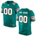 Mens Nike Miami Dolphins Customized Elite Aqua Green Alternate NFL Jersey