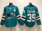 Sharks #39 Logan Couture Teal Adidas Jersey