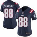 Women's Nike New England Patriots #88 Martellus Bennett Limited Navy Blue Rush NFL Jersey