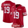 Men's San Francisco 49ers #19 Deebo Samuel Red 2023 F.U.S.E. With 1-star C And NFC West Champions Football Stitched Jersey