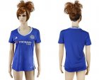 Womens Chelsea Blank Home Soccer Club Jersey