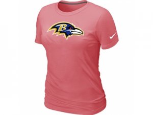 Women Baltimore Ravens Pink Logo T-Shirt