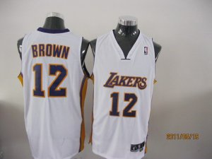 nba los angeles lakers #12 brown white[2011 revolution 30]