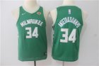 Bucks #34 Giannis Antetokounmpo Green Youth Nike Swingman Jersey