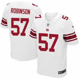 Men\'s Nike New York Giants #57 Keenan Robinson Elite White NFL Jersey