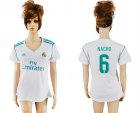 2017-18 Real Madrid 6 NACHO Home Women Soccer Jersey