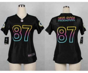 Nike women jerseys green bay packers #87 nelson black[nike fashion]