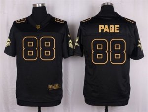 Nike Minnesota Vikings #88 Alan Page black Pro Line Gold Collection Jersey(Elite)