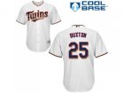 Youth Minnesota Twins #25 Byron Buxton White Cool Base Stitched MLB Jersey