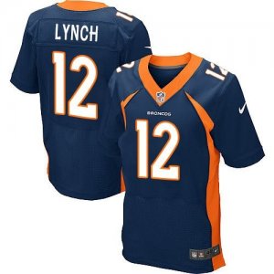 Nike Denver Broncos #12 Paxton Lynch Navy Blue Alternate Men\'s Stitched NFL New Elite Jersey