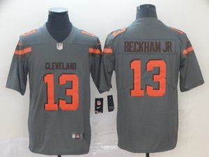 Nike Browns #13 Odell Beckham Jr Gray Inverted Legend