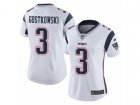 Women Nike New England Patriots #3 Stephen Gostkowski Vapor Untouchable Limited White NFL Jersey