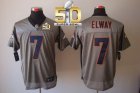 Nike Denver Broncos #7 John Elway Grey Shadow Super Bowl 50 Men Stitched NFL Elite Jersey