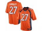 Mens Nike Denver Broncos #27 Brendan Langley Limited Orange Team Color NFL Jersey