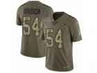Men Nike New England Patriots #54 Tedy Bruschi Limited Olive Camo 2017 Salute to Service NFL Jersey