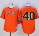 MLB Men San Francisco Giants #40 Madison Bumgarner Orange Old Style Giants Stitched Jersey