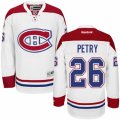 Mens Reebok Montreal Canadiens #26 Jeff Petry Authentic White Away NHL Jersey