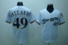 youth mlb milwaukee brewers #49 gallardo white