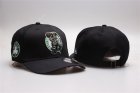Celtics Fresh Logo Black Peaked Adjustable Hat YP