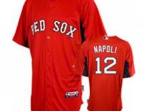 MLB Boston Red Sox #12 Mike Napoli red jerseys