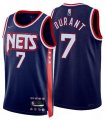 Nets #7 Kevin Durant Navy Nike 2021-22 City Edition Swingman Jersey