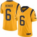 Mens Nike Los Angeles Rams #6 Johnny Hekker Elite Gold Rush NFL Jersey