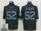 2013 Super Bowl XLVII NEW Baltimore Ravens 52 R.Lewis Black Jerseys[Impact Limited]