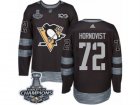 Mens Adidas Pittsburgh Penguins #72 Patric Hornqvist Premier Black 1917-2017 100th Anniversary 2017 Stanley Cup Champions NHL Jersey