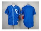 Youth mlb jerseys kansas city royals blank blue[2014 new