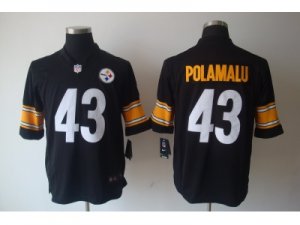 Nike NFL Pittsburgh Steelers #43 Troy Polamalu Black Jerseys(Limited)