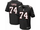 Mens Nike Atlanta Falcons #74 Tani Tupou Elite Black Alternate NFL Jersey